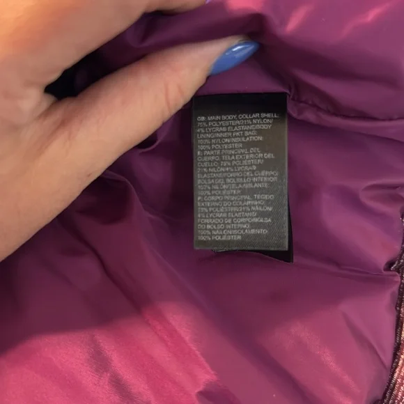 The North Face purple puffer vest, medium - Picture 8 of 9